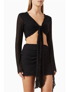 Good American NWT Tie Mesh
Cover Up Top - Small